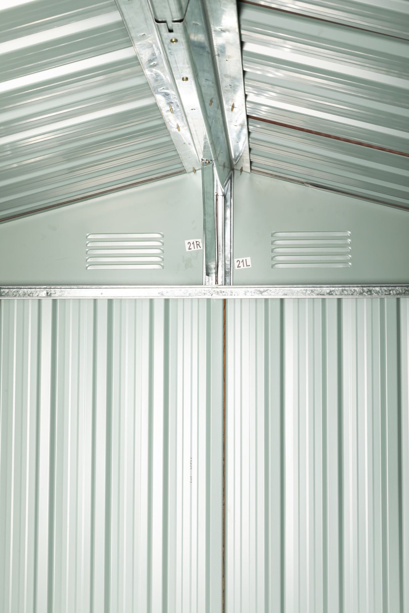 6x6 FT Metal Storage Shed, Window, Sliding Door, Gable Roof, Wood