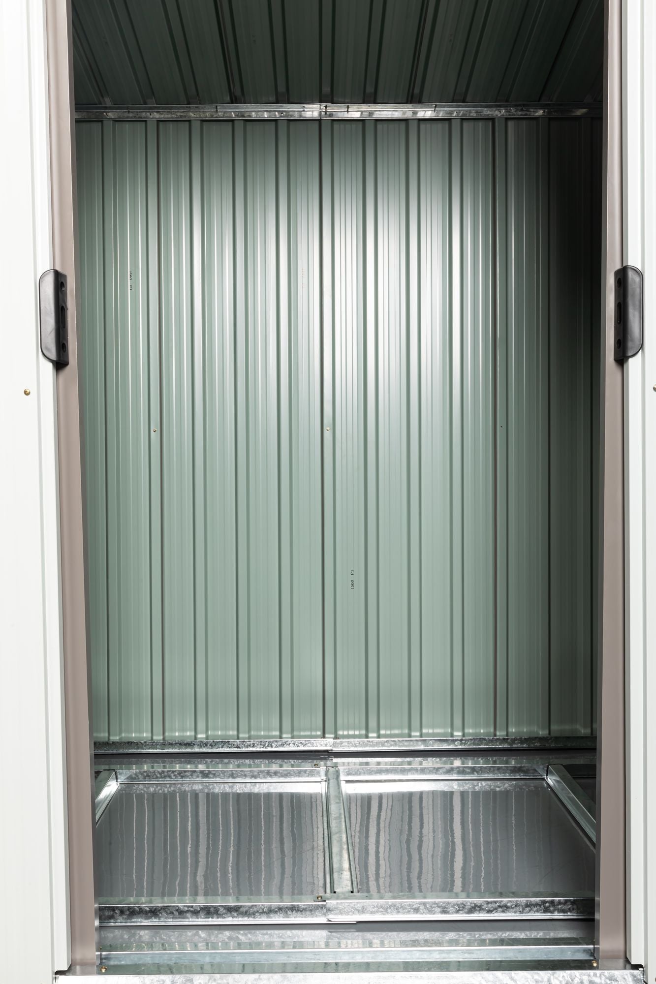 6x4 FT Metal Storage Shed, Sliding Door, Lean-to Roof, Gray