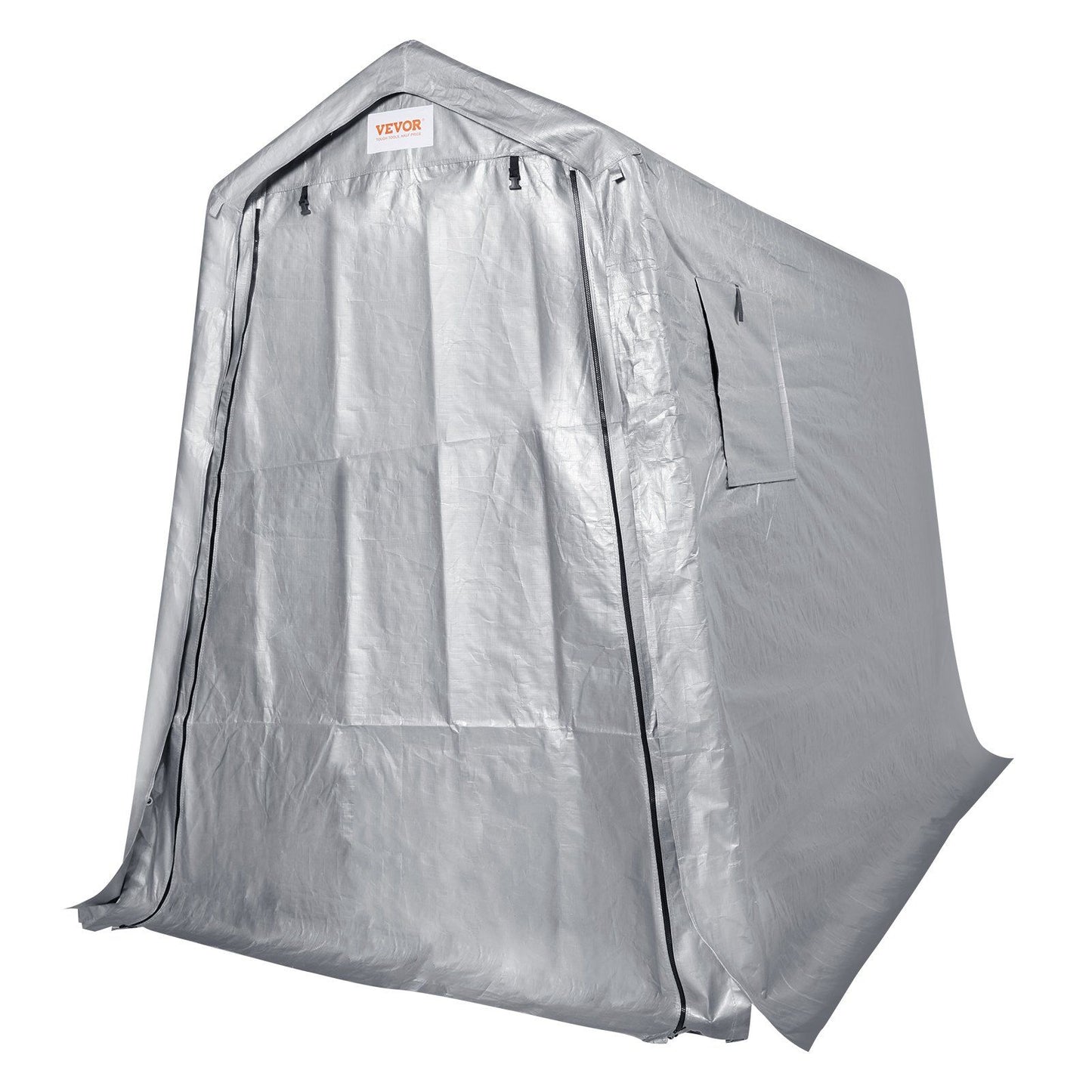 6x8 FT Fabric Carport, 8.46 oz Fabric, 7 FT Peak Height, Gray